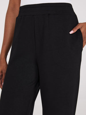 Cloud Fleece Wide-Leg Sweatpants Black