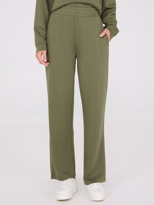 Cloud Fleece Wide-Leg Sweatpants Ivy