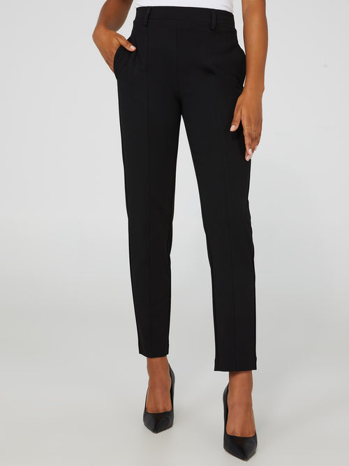 Crepe Ankle Length Pull-On Pants