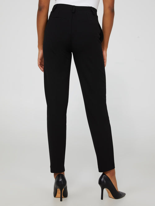 Pantalon à enfiler en crêpe longueur cheville