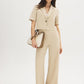 Pull-On Knit Crepe Pant - Woman Wearing Straight Leg Pants - Suzy Shier