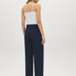 Pull-On Knit Crepe Pant - Woman Wearing Straight Leg Pants - Suzy Shier