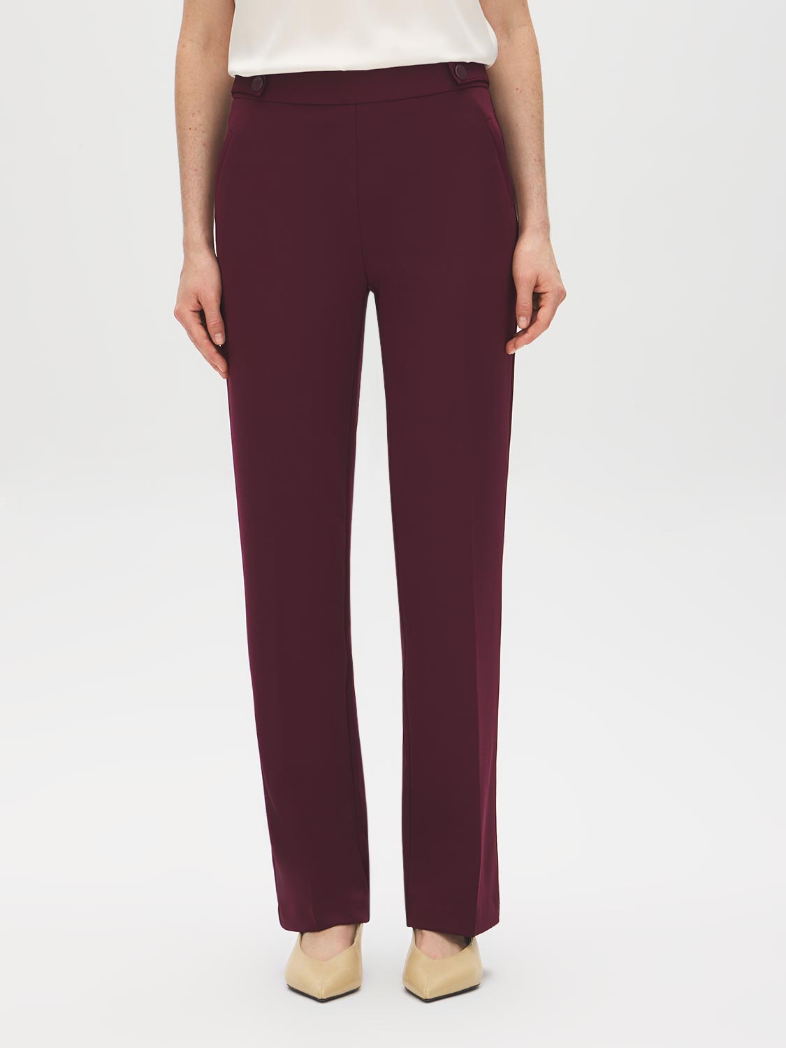 Straight Leg Pants with Waist Tabs