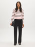 Black Mid-Rise Straight Leg Trousers - Woman Wearing Tailored Office Pants - Suzy Shier