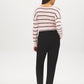Black Mid-Rise Straight Leg Trousers - Woman Wearing Tailored Office Pants - Suzy Shier