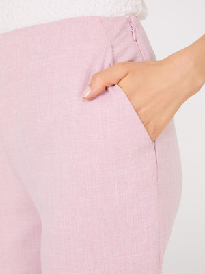 Ankle Length Straight Leg Pants Pink Dust