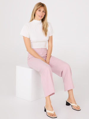 Straight Leg Pants Pink Dust