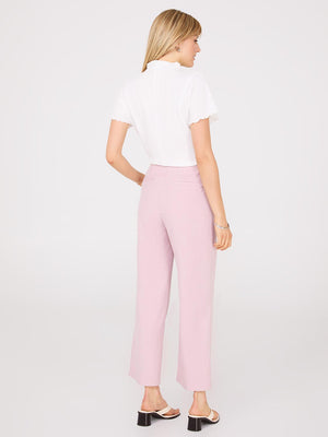 Pantalon longueur cheville à jambe droite Pink Dust