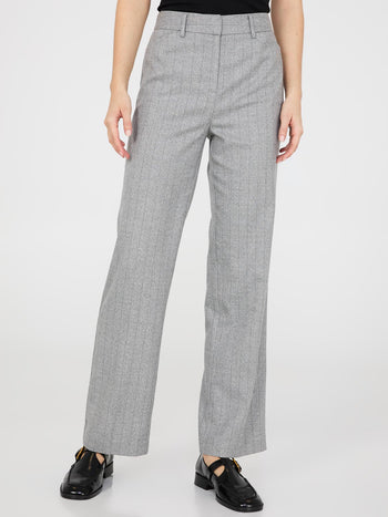 Pantalon droit pleine longueur à rayures Grey