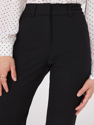 Pantalon droit pleine longueur avec poches obliques Black