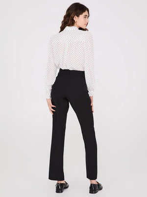 Pantalon droit pleine longueur avec poches obliques Black