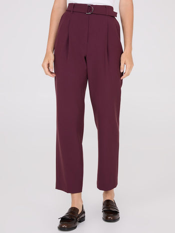 Pantalon plissé à taille mi-haute Rumba Red