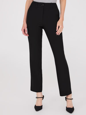 No Waistband Straight Leg Regular Length Pants Black