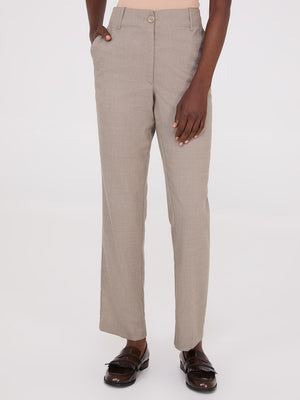 Pantalon droit sans ceinture Sand