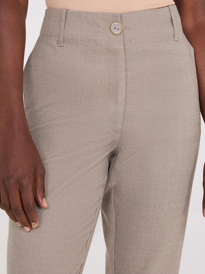 Pantalon droit sans ceinture Sand