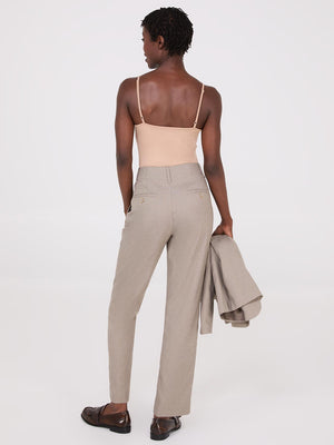 Pantalon droit sans ceinture Sand