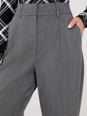 Pantalon à jambes larges et rayures Grey