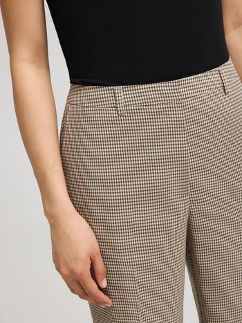 Plaid Wide-Leg Pants In The Buff