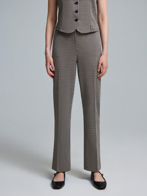 Jacquard Ankle Pants Black