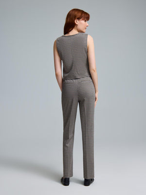 Jacquard Ankle Pants Black