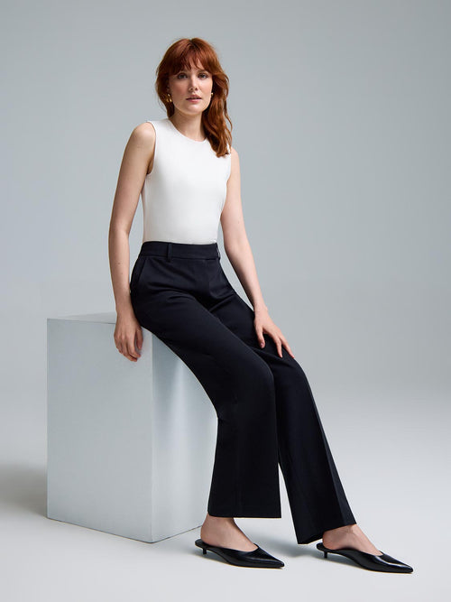 Twill Straight Leg Pants