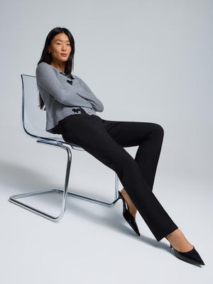 Boot Cut Stretch Pants Black