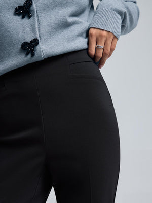 Boot Cut Stretch Pants Black
