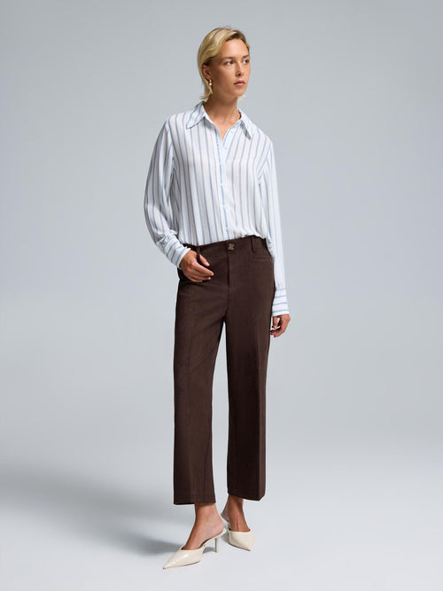 Faux Suede Culotte Pants