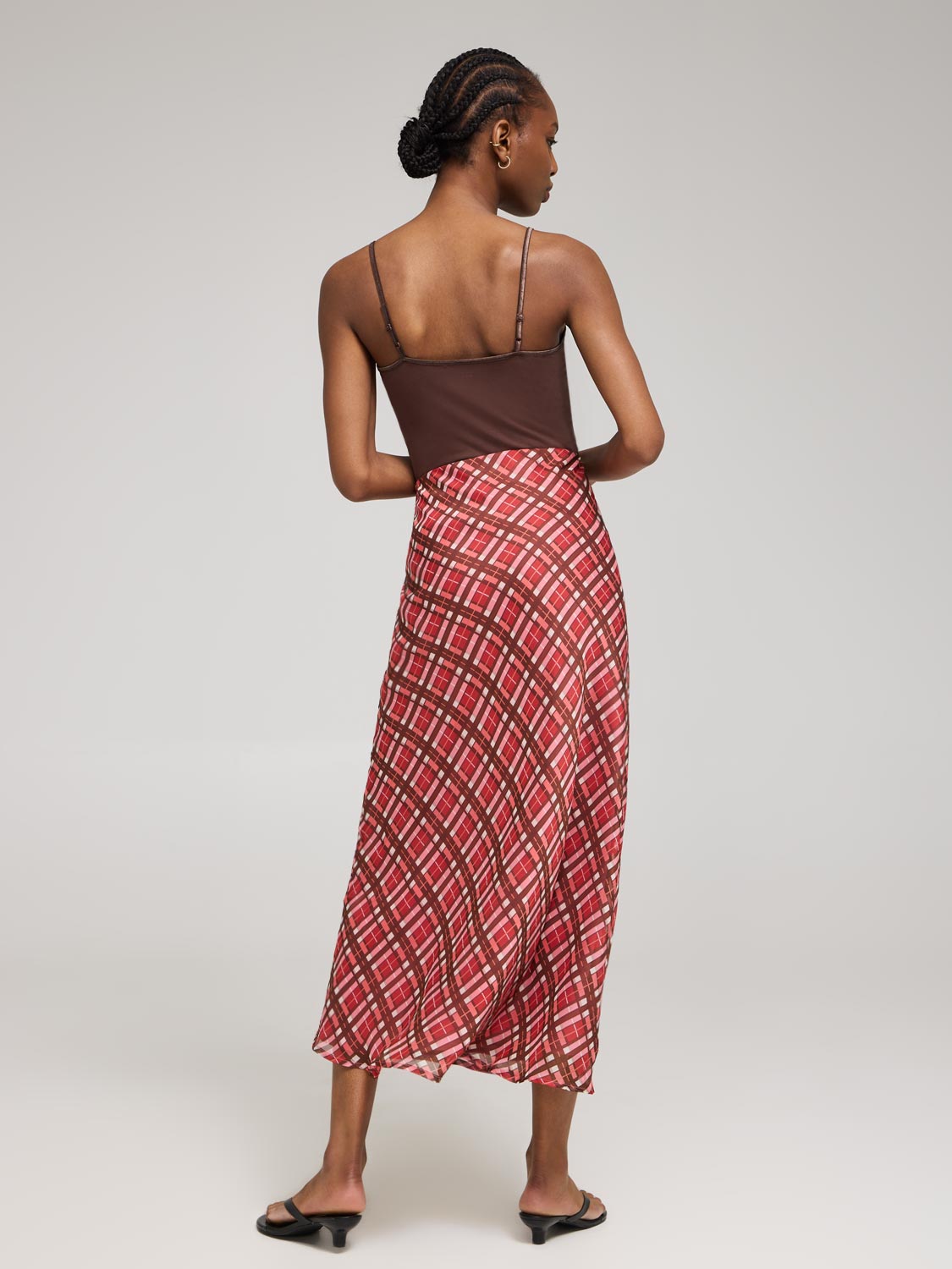 Asymmetrical Hem Midi Skirt – Suzy Shier