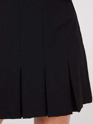 Short Pleated Skirt Black