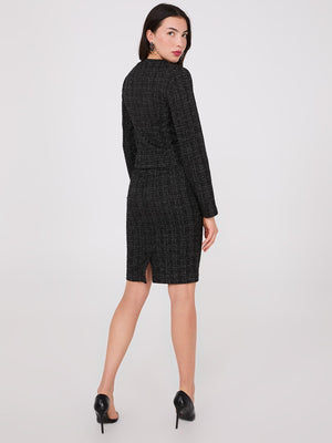 Bouclé Pencil Skirt Black