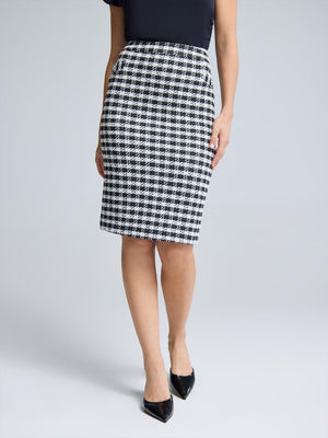 Bouclé Pencil Skirt Black