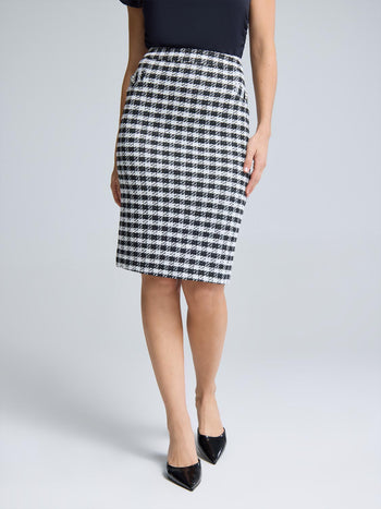 Bouclé Pencil Skirt Black