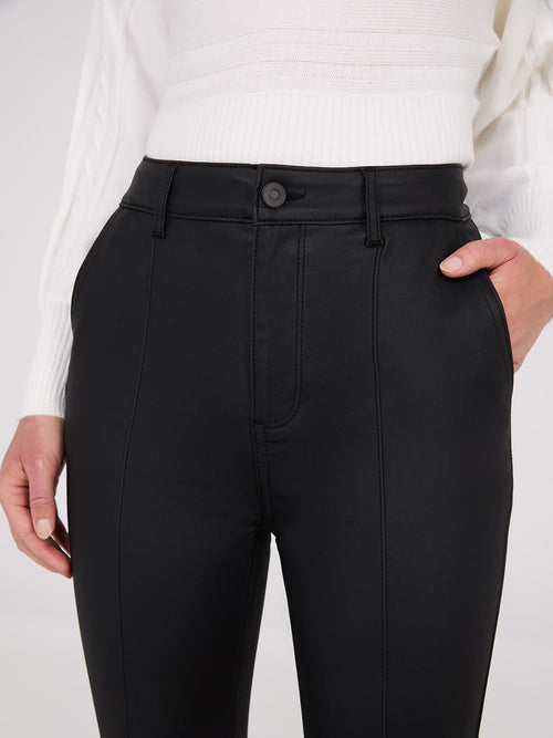 Coated Front Pintuck Pants