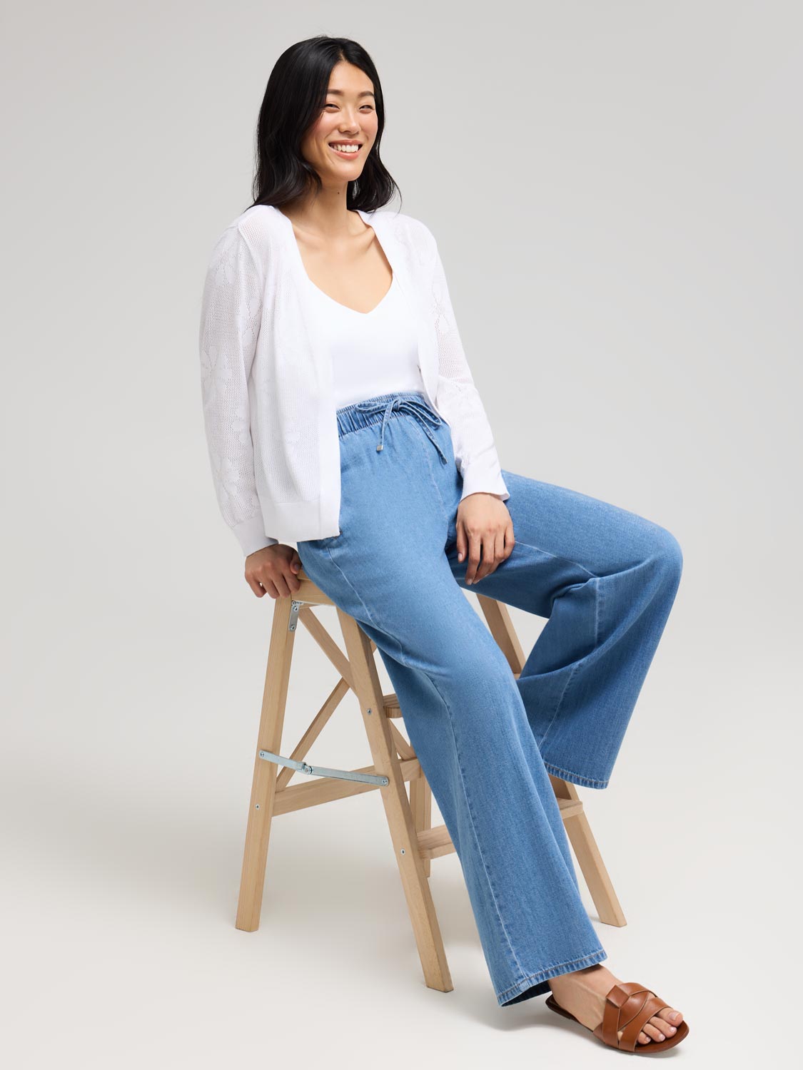 Denim Wide-Leg Pants – Suzy Shier
