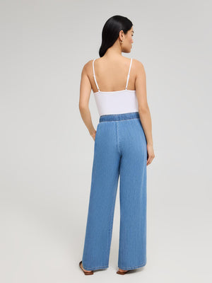Pantalon à jambe large en denim Md Denim Blasted