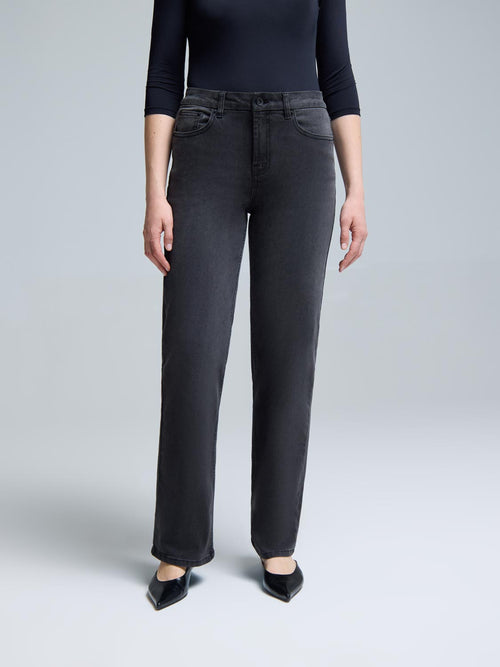 Dark Wash Straight-Leg Jeans