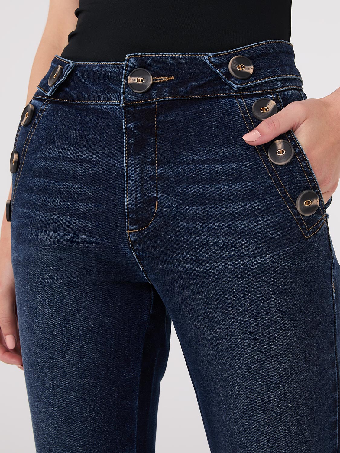 Mid-Rise Bootcut Sailor Jeans – Suzy Shier Mid-Rise Bootcut Sailor Jeans – Suzy Shier