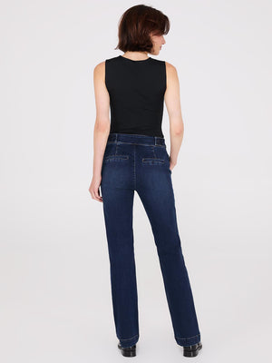 Mid-Rise Bootcut Sailor Jeans Dk Denim Blasted