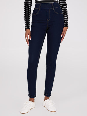 Skinny Leg Stretch Jeans Dk Denim Blasted