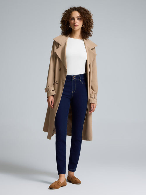 Cotton-Blend Skinny Leg Jeans
