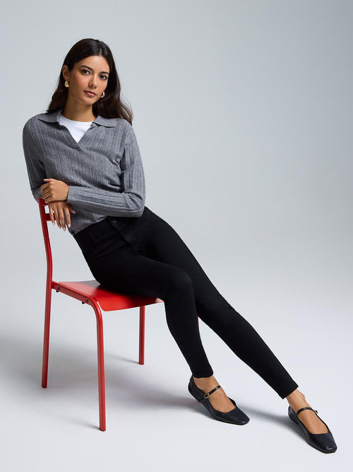 Cotton-Blend Skinny Leg Jeans
