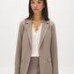 Open-Front Blazer with Stripe Cuff Detail - Suzy Shier