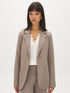 Open-Front Blazer with Stripe Cuff Detail - Suzy Shier