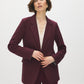 Striped Cuff Open-Front Blazer