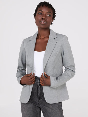 Blazer court à 1 bouton Grey