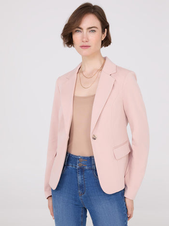 Blazer court à 1 bouton Pink Dust