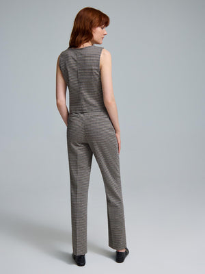 Jacquard Cropped Vest Black