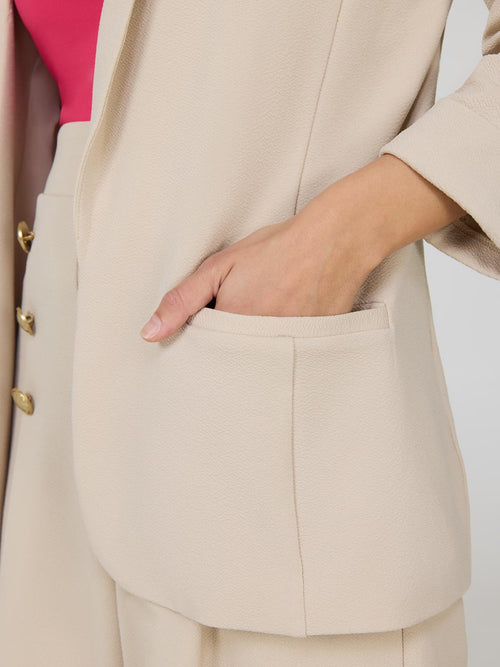 Open-Front Notch Collar Blazer