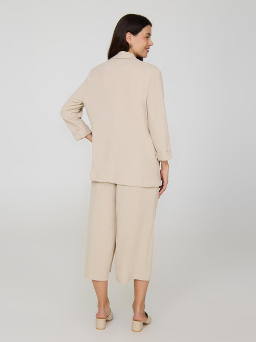Open-Front Notch Collar Blazer